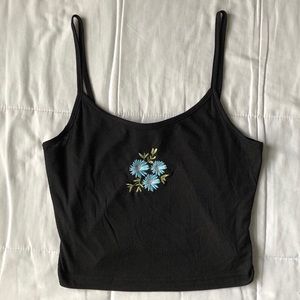 Romwe flower crop tank top